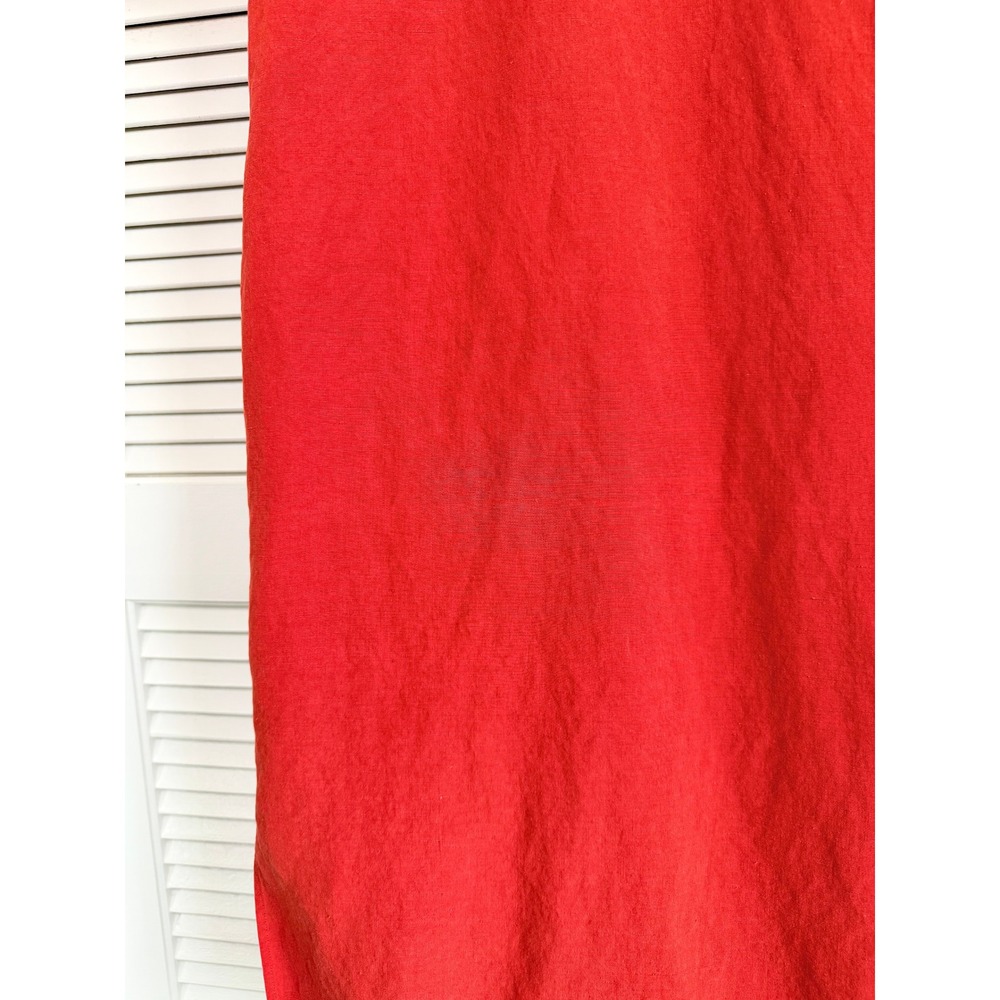 Jones New York Sport Silk Linen Shirt Dress 10 Red - Picture 10 of 10